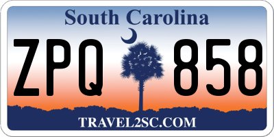 SC license plate ZPQ858