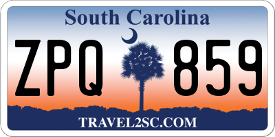 SC license plate ZPQ859