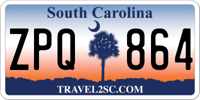 SC license plate ZPQ864