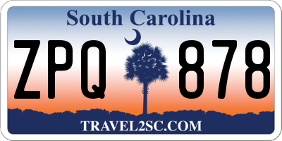 SC license plate ZPQ878