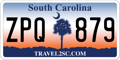 SC license plate ZPQ879