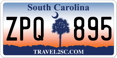 SC license plate ZPQ895
