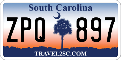 SC license plate ZPQ897