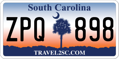 SC license plate ZPQ898