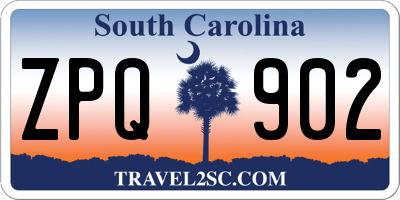 SC license plate ZPQ902