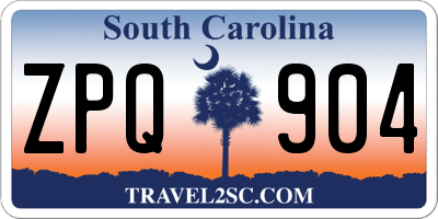 SC license plate ZPQ904