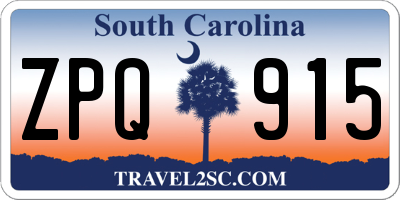 SC license plate ZPQ915