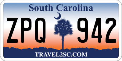 SC license plate ZPQ942