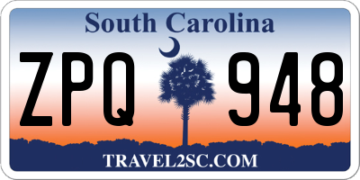 SC license plate ZPQ948