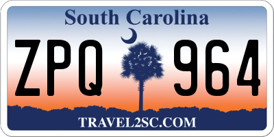 SC license plate ZPQ964