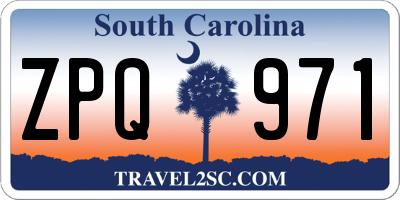 SC license plate ZPQ971