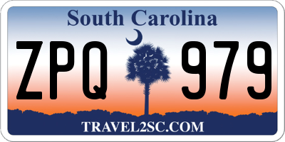 SC license plate ZPQ979