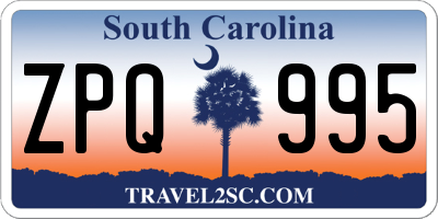 SC license plate ZPQ995
