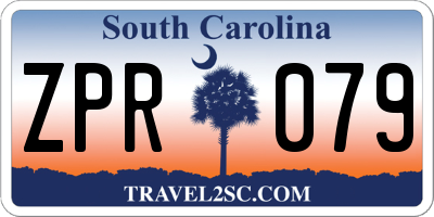 SC license plate ZPR079