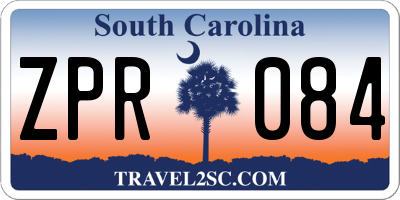 SC license plate ZPR084