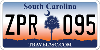 SC license plate ZPR095