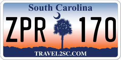 SC license plate ZPR170