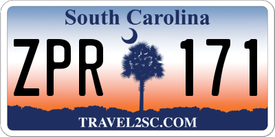 SC license plate ZPR171