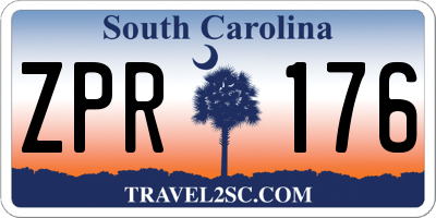 SC license plate ZPR176