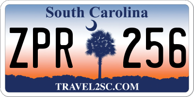 SC license plate ZPR256