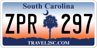 SC license plate ZPR297