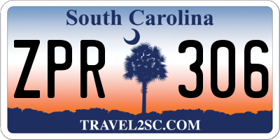 SC license plate ZPR306