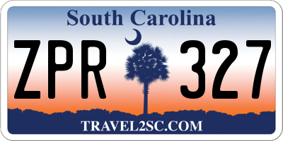 SC license plate ZPR327