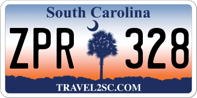 SC license plate ZPR328