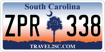SC license plate ZPR338