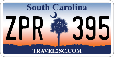 SC license plate ZPR395