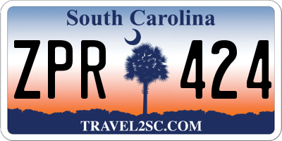 SC license plate ZPR424