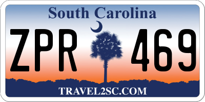 SC license plate ZPR469