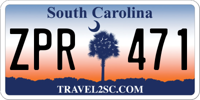 SC license plate ZPR471