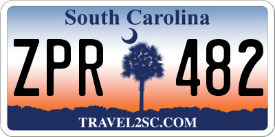 SC license plate ZPR482