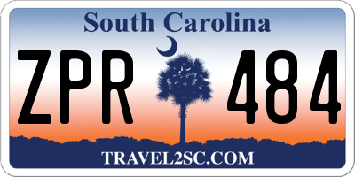 SC license plate ZPR484