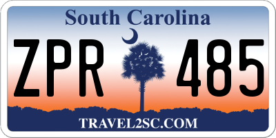 SC license plate ZPR485