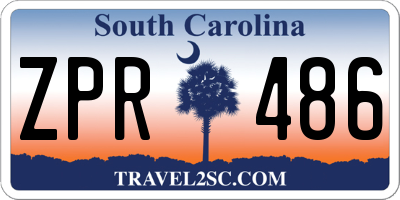SC license plate ZPR486