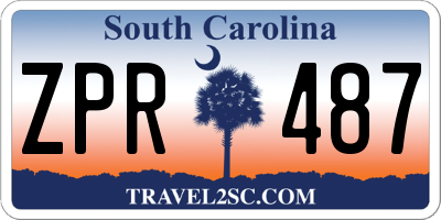 SC license plate ZPR487