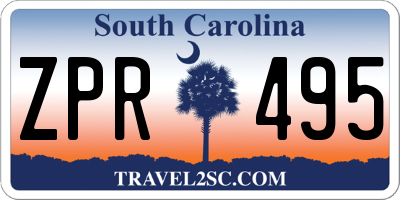SC license plate ZPR495
