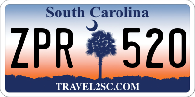 SC license plate ZPR520