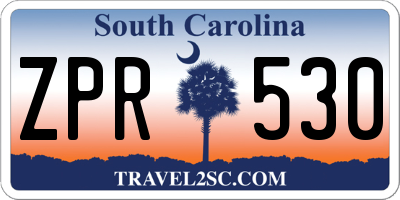 SC license plate ZPR530