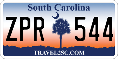 SC license plate ZPR544