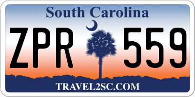 SC license plate ZPR559