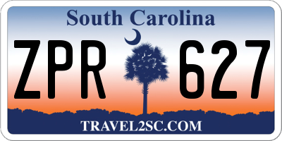 SC license plate ZPR627