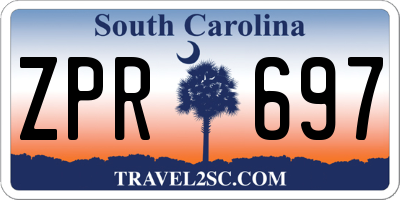 SC license plate ZPR697