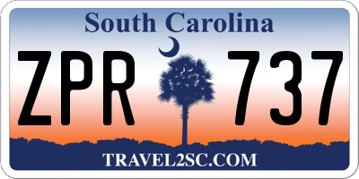 SC license plate ZPR737