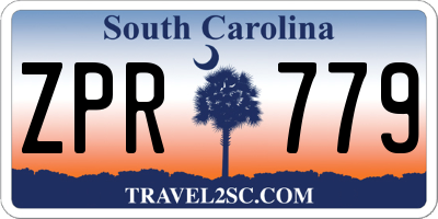 SC license plate ZPR779