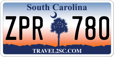 SC license plate ZPR780
