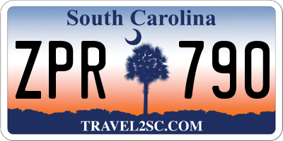 SC license plate ZPR790