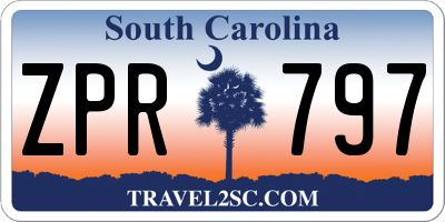 SC license plate ZPR797
